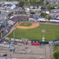 Baseball Stadium for the Visalia Oaks, Visalia, California, Aerial View